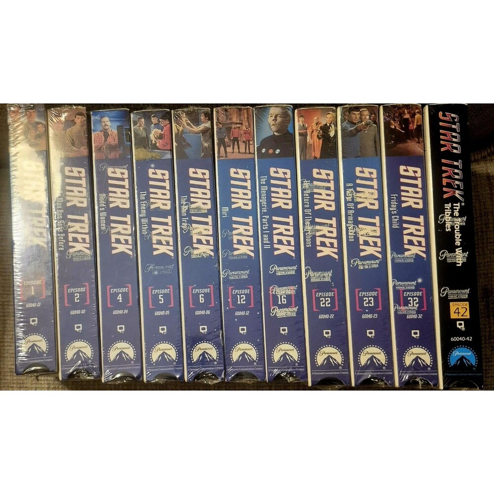 Star Trek Original VHS Lot 11 Tapes SEALED Rare The Cage Pilot & Tribbles
